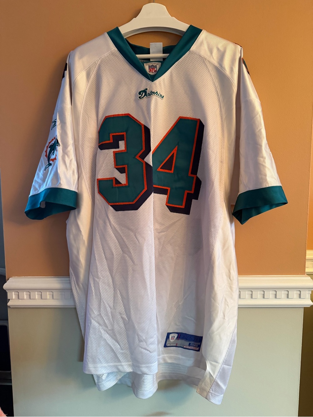 NFL Miami Dolphins White Teal Orange #34 Football Jersey